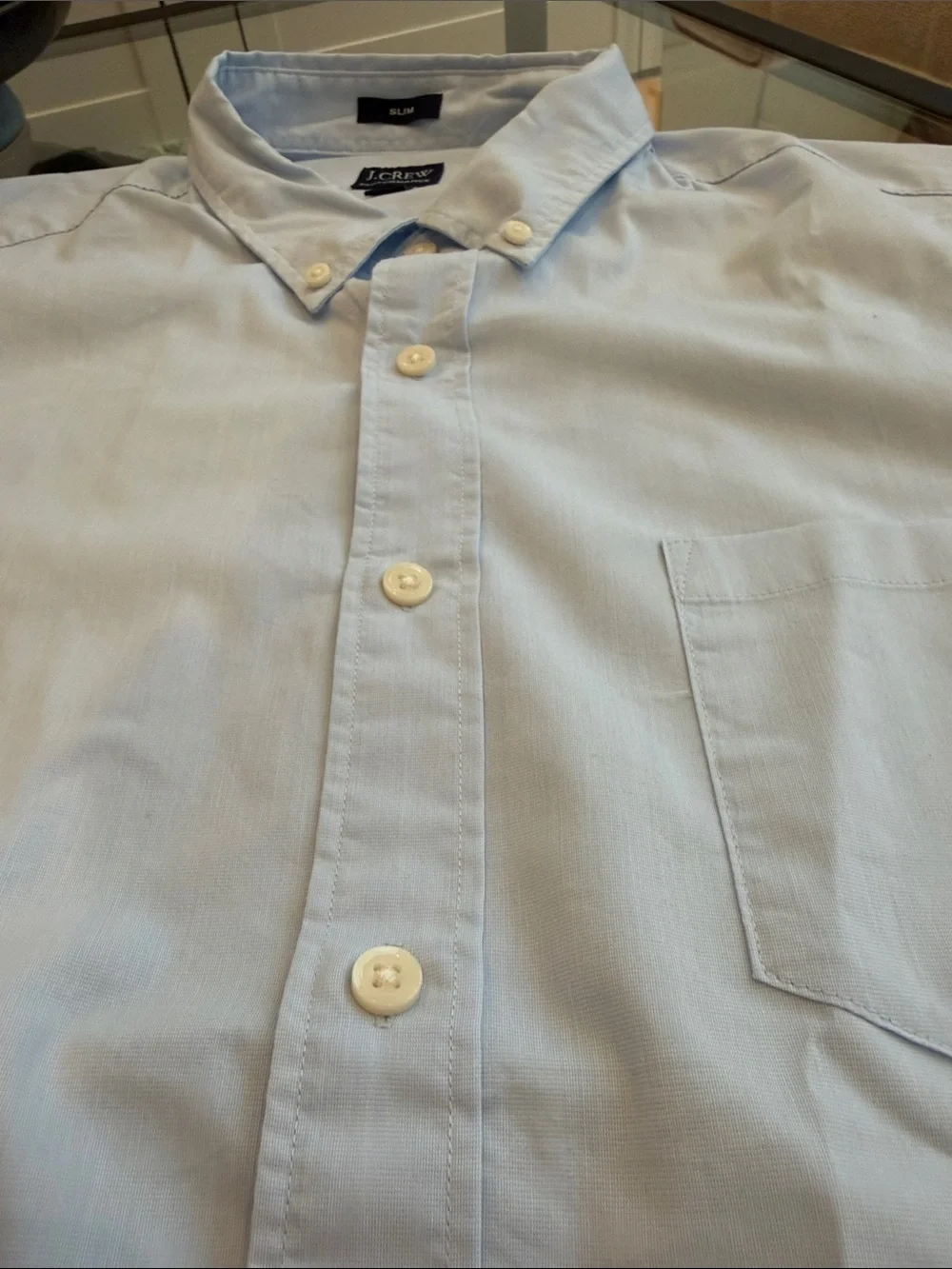 J. Crew Performance Material short sleeve button up.